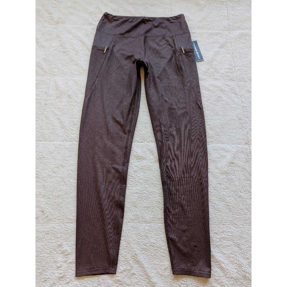 Tahari Sport Brown Midrise Leggings - Picture 2 of 4